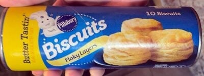 Pillsbury Butter Tastin' Flavor Flaky Layers Biscuits package