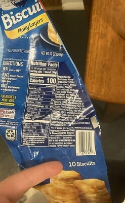 Pillsbury Buttermilk Flavor Flaky Layers Biscuits package