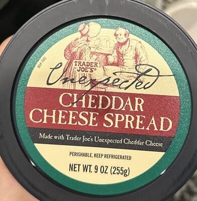Trader Joe's Unexpected Cheddar Cheese Spread packaging