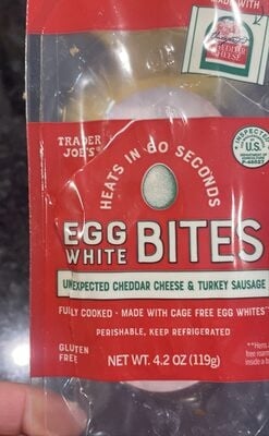 Trader Joe's Egg White Turkey Bacon And Cheddar Bite packaging