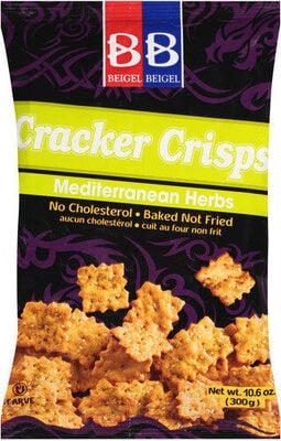 Beigel & Beigel Mediterranean Herbs Cracker Crisps packaging