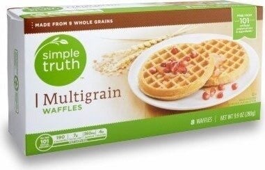 Simple Truth Multigrain Waffles package