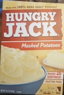 Hungry Jack Gluten Free Mashed Potatoes packaging