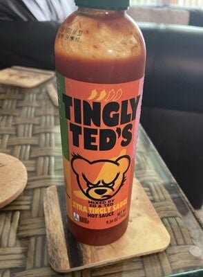 Tingly Ted's Xtra Tingly Hot Sauce packaging