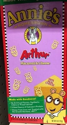 Annie's Arthur, Macaroni & Cheese packaging