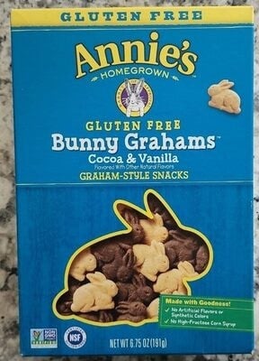 Annie's Gluten Free Cocoa & Vanilla Bunny Cookies package