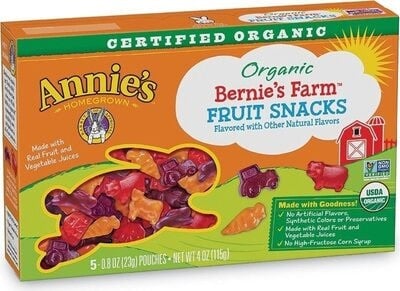 Annie's Organic Bernie's Farm Gluten-Free Fruit Snacks package