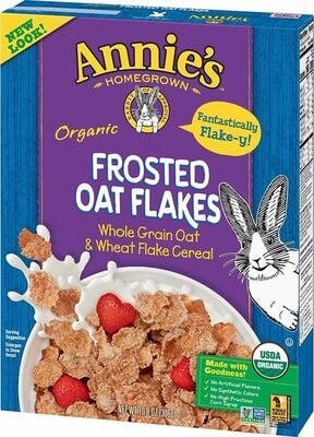 General Mills Sales Inc. Annie's Organic Frosted Oat Flakes Cereal package