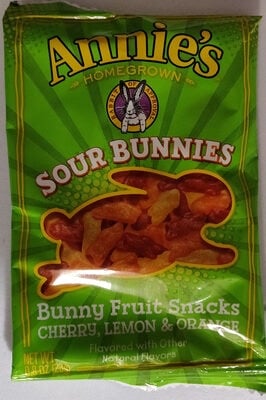 Annie's Sour Bunnies Bunny Fruit Snacks package