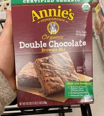 Annie's Organic Double Chocolate Brownie Mix package