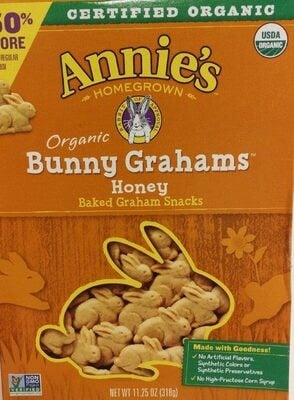Annie's Organic Honey Bunny Grahams packaging
