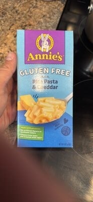 Annie's Gluten-Free Rice Pasta & Cheddar Macaroni & Cheese packaging
