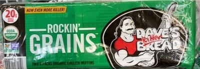 Dave's Killer Bread Rockin's Grains Organic English Muffins packaging
