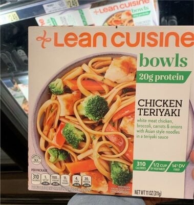 Lean Cuisine Chicken Teriyaki White Meat Chicken, Vegetables & Asian-Style Noodles In A Teriyaki Sauce Balance Bowl packaging