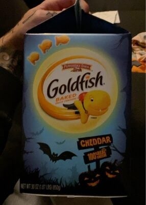 Pepperidge Farm Goldfish Cheddar Crackers, Snack Crackers, Halloween Edition packaging