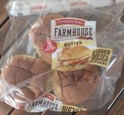Pepperidge Farm Farmhouse Butter Hamburger Buns, 8-Pack Bag package