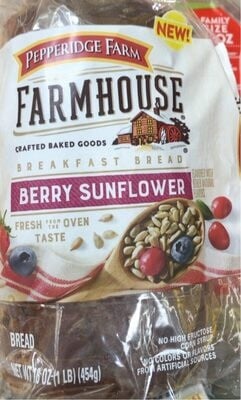 Pepperidge Farm Farmhouse Berry Sunflower Breakfast Bread packaging