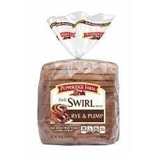 Pepperidge Farm Jewish Rye & Pumpernickel Deli Swirl Bread package