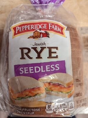 Pepperidge Farm Jewish Rye Seedless Bread package