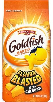 Pepperidge Farm Goldfish Flavor Blasted Xtra Cheddar Cheese Crackers packaging