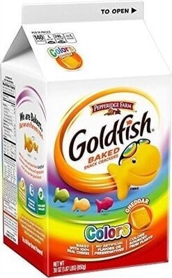 Pepperidge Farm Goldfish Colors Cheddar Cheese Crackers packaging