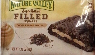 Nature Valley Soft Baked Cocoa Peanut Butter Filled Squares package