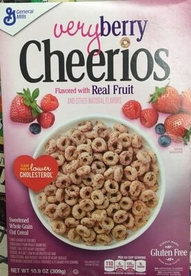 Cheerios Very Berry Cereal packaging