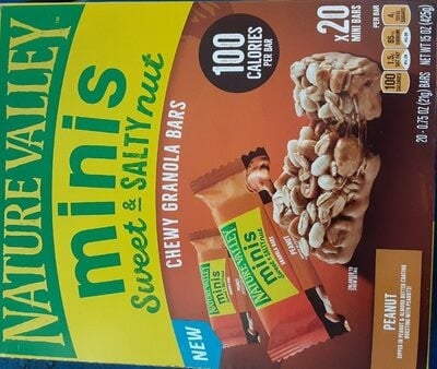Nature Valley Peanut Minis Sweet & Salty Nut Chewy Granola Bars packaging