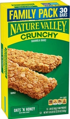 Nature Valley Crunchy Oats 'n Honey Granola Bars package