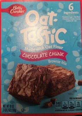 Betty Crocker Oat-Tastic Chocolate Chunk Brownie Mix package