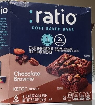 Ratio Keto Friendly Chocolate Brownie Soft Bakes package