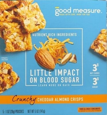Good Measure Cheddar Almond Crisp packaging