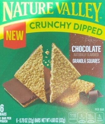 Nature Valley Crunchy Dipped Chocolate Granola Squares package