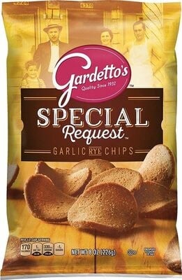 Gardetto's Special Request Roasted Garlic Rye Chips packaging