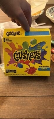 Gushers Tropical Fruit Flavored Snacks package