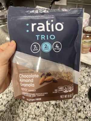 Ratio Trio Chocolate Almond Granola packaging