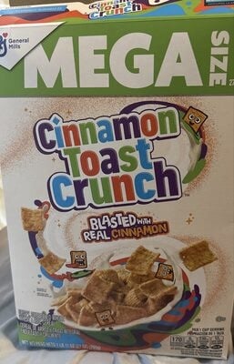 Toast Crunch Cinnamon Breakfast Cereal Mega Size packaging