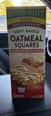 Nature Valley Soft Baked Cinnamon Brown Sugar Oatmeal Squares package