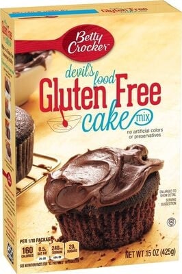 Betty Crocker Gluten Free Devil's Food Cake Mix package