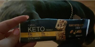 Ratio Keto Friendly Peanut Butter Almond Chewy Bar package