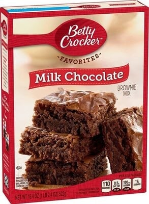 Betty Crocker Milk Chocolate Brownie Mix Family Size packaging