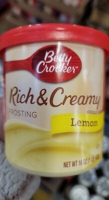 Betty Crocker Rich & Creamy Lemon Frosting package