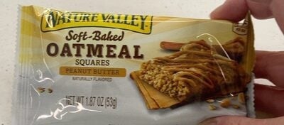 Nature Valley Peanut Butter Soft Baked Oatmeal Square packaging