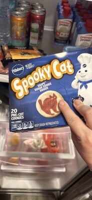 Pillsbury Ready To Bake! Spooky Cat Shape Sugar Cookie Dough package