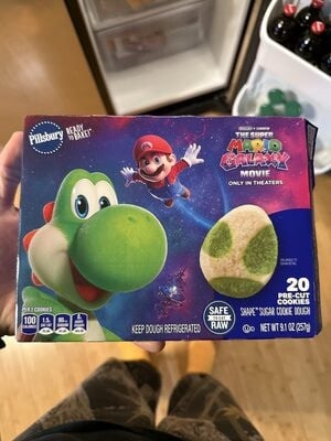 Pillsbury Ready To Bake! Yoshi Egg Shape Cookie Dough package
