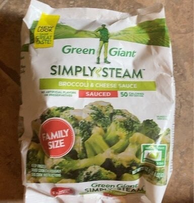 Green Giant Family Size Broccoli & Cheese Sauce packaging