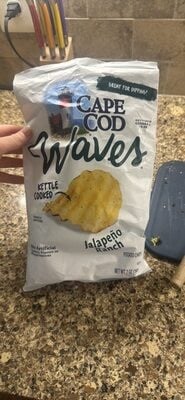 Cape Cod Waves Potato Chips, Wavy Cut Jalapeno Ranch package