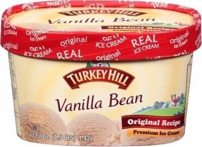 Turkey Hill Vanilla Bean Premium Ice Cream packaging