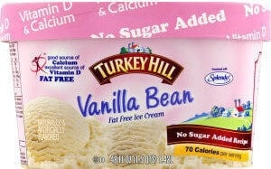 Turkey Hill No Sugar Added Vanilla Bean Ice Cream package