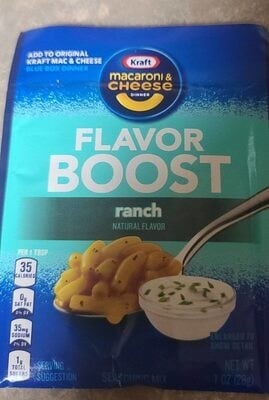 Kraft Ranch Flavor Boost Seasoning Mix Macaroni & Cheese Dinner package